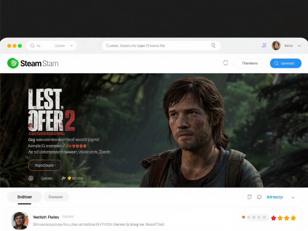 《最后生还者2:复刻版》以90%好评率勇夺Steam畅销榜季军 在Steam平台上,用户评价是影响游戏销